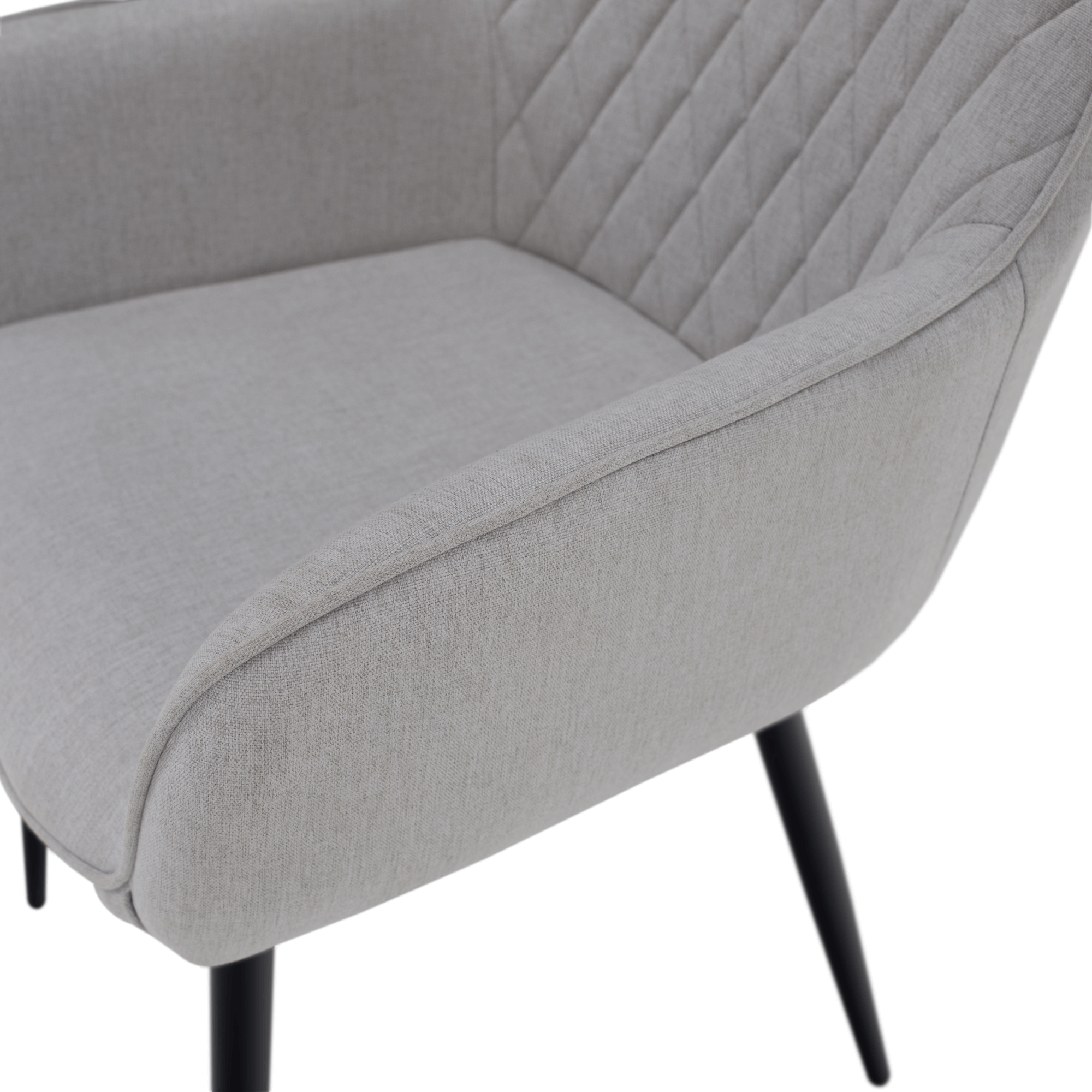 Scaun de design KOMOTINI, gri deschis/negru, 55.5x58.5x83.5 cm Kondela