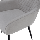 Scaun de design KOMOTINI, gri deschis/negru, 55.5x58.5x83.5 cm Kondela