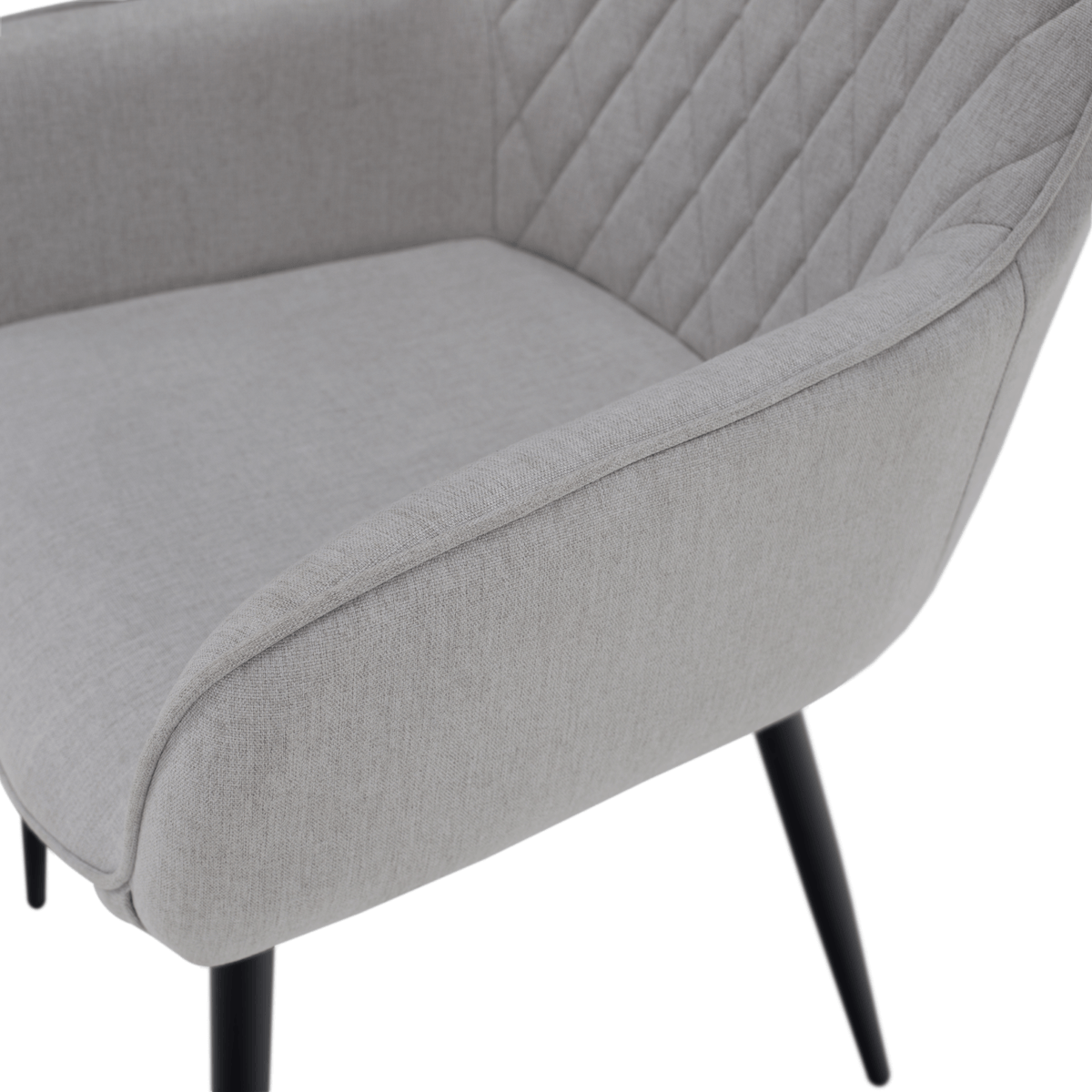 Scaun de design KOMOTINI, gri deschis/negru, 55.5x58.5x83.5 cm Kondela