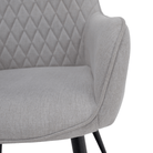 Scaun de design KOMOTINI, gri deschis/negru, 55.5x58.5x83.5 cm Kondela