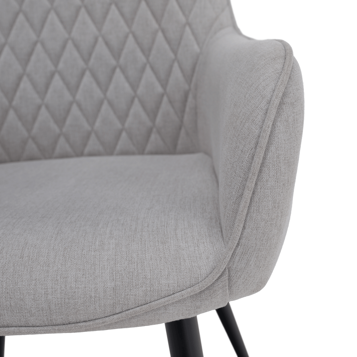 Scaun de design KOMOTINI, gri deschis/negru, 55.5x58.5x83.5 cm Kondela