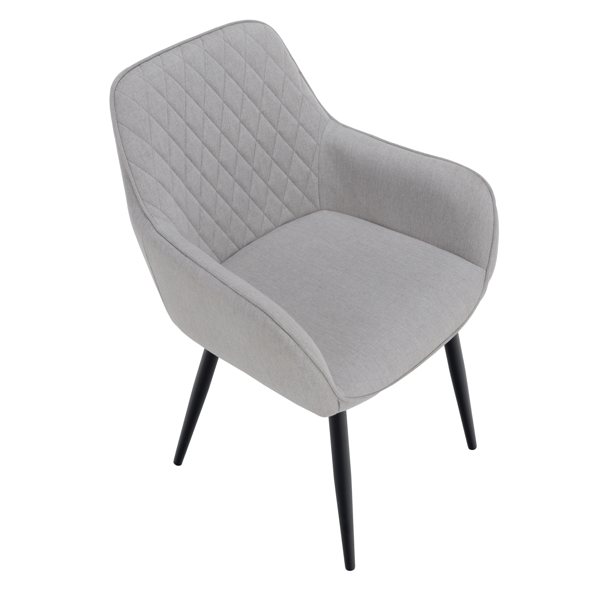 Scaun de design KOMOTINI, gri deschis/negru, 55.5x58.5x83.5 cm Kondela