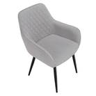 Scaun de design KOMOTINI, gri deschis/negru, 55.5x58.5x83.5 cm Kondela