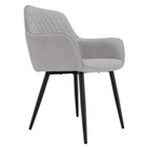 Scaun de design KOMOTINI, gri deschis/negru, 55.5x58.5x83.5 cm Kondela