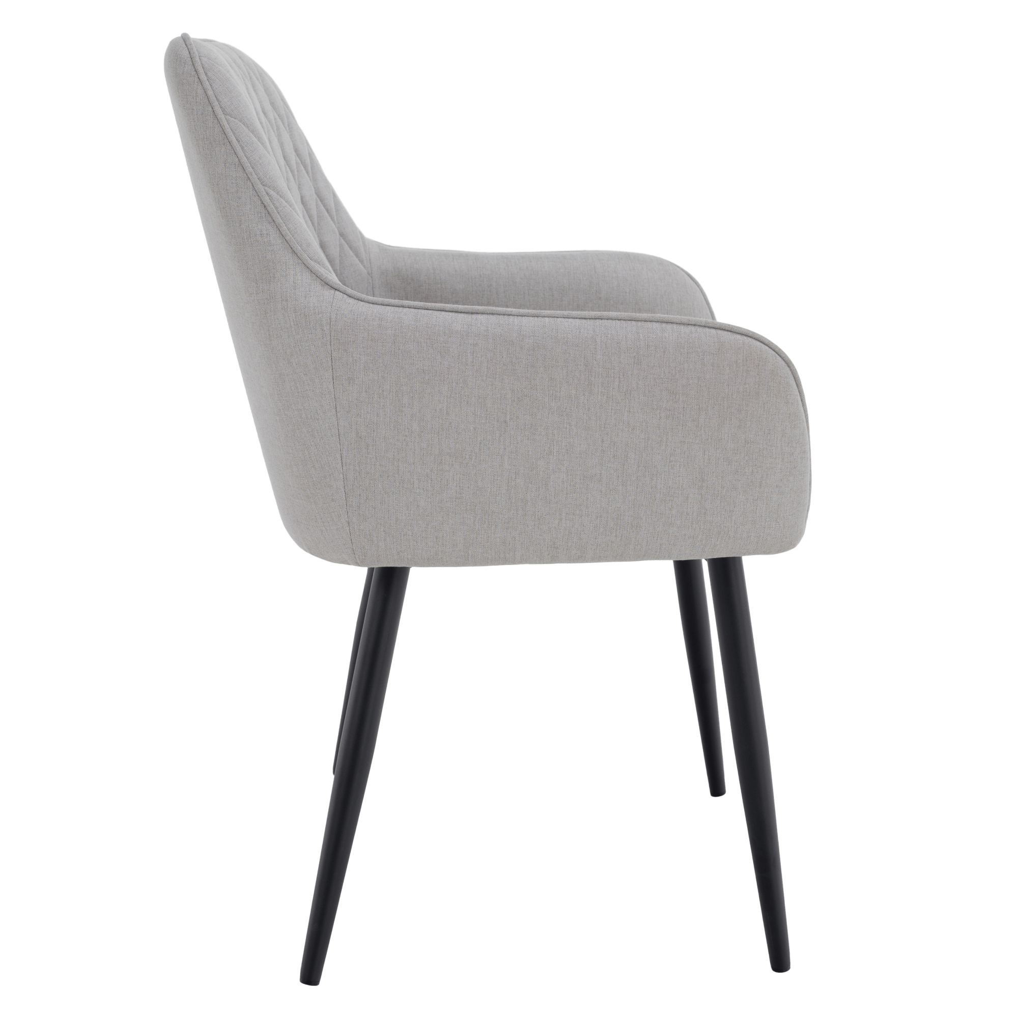 Scaun de design KOMOTINI, gri deschis/negru, 55.5x58.5x83.5 cm Kondela