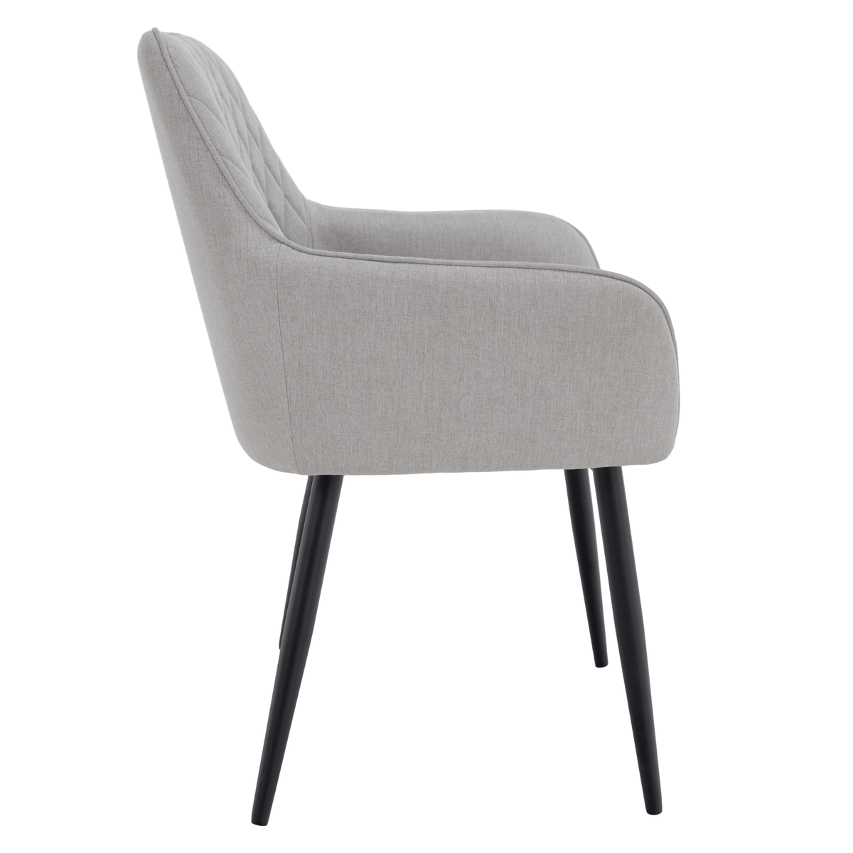 Scaun de design KOMOTINI, gri deschis/negru, 55.5x58.5x83.5 cm Kondela