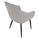 Scaun de design KOMOTINI, gri deschis/negru, 55.5x58.5x83.5 cm Kondela