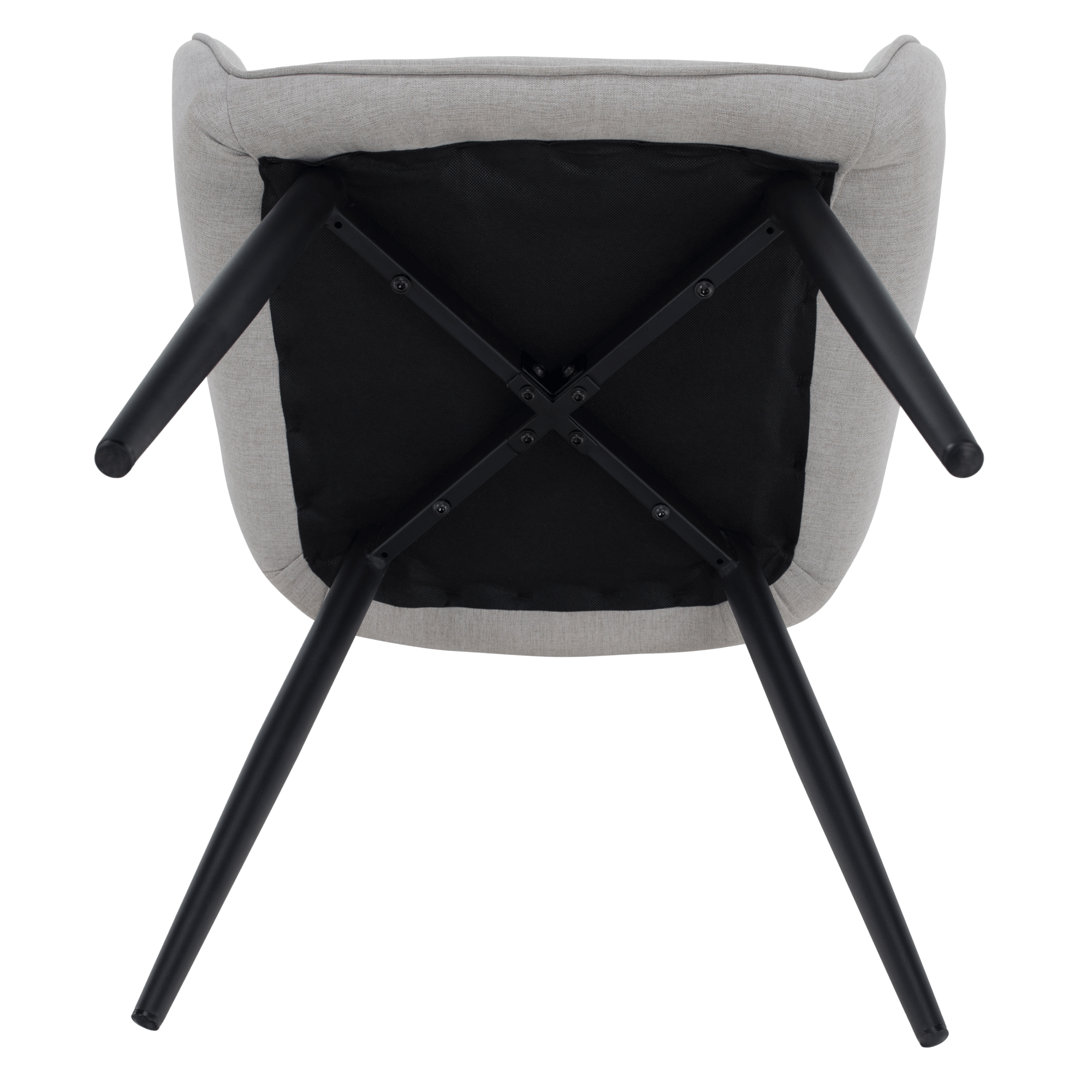 Scaun de design KOMOTINI, gri deschis/negru, 55.5x58.5x83.5 cm Kondela