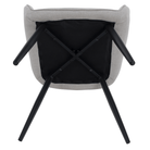Scaun de design KOMOTINI, gri deschis/negru, 55.5x58.5x83.5 cm Kondela