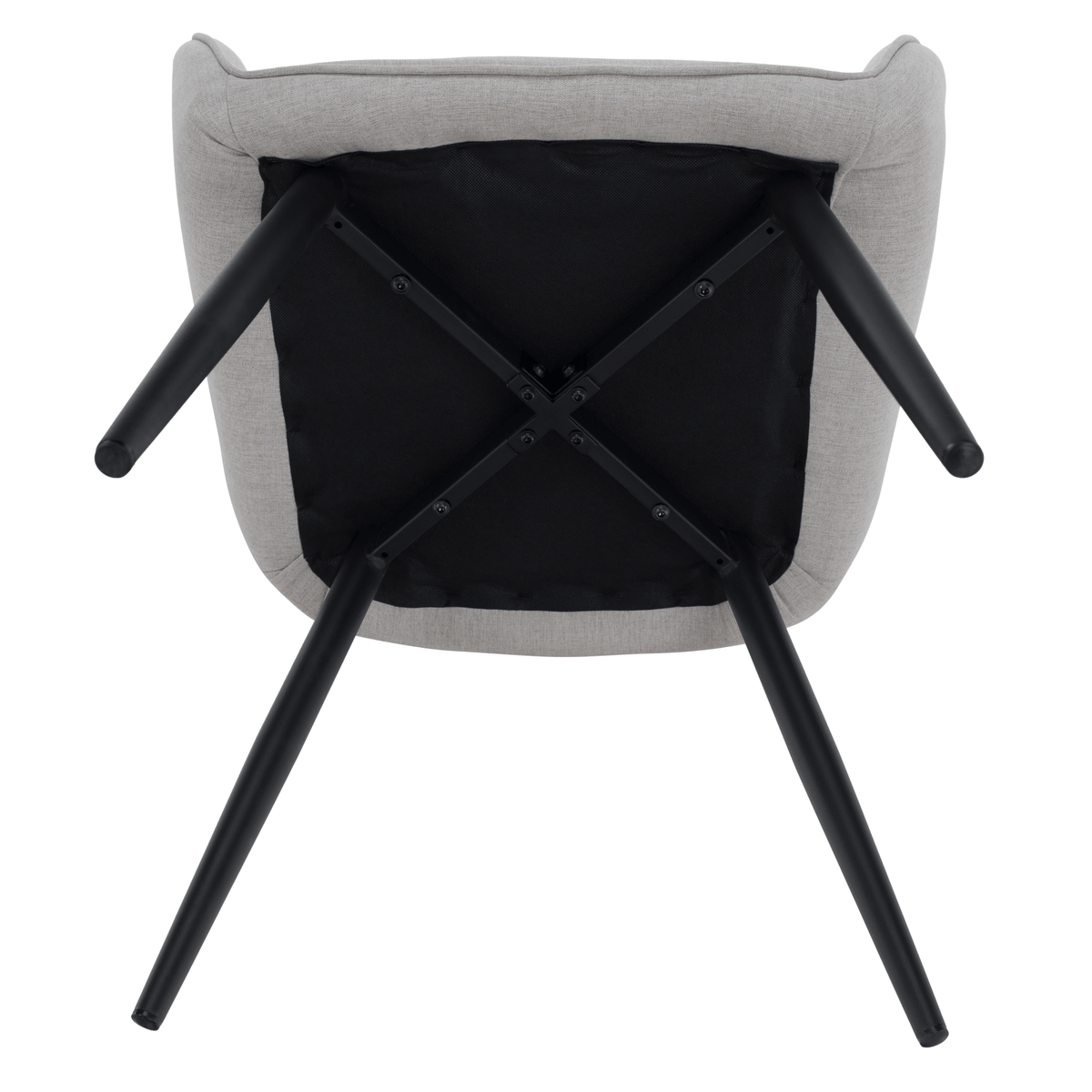 Scaun de design KOMOTINI, gri deschis/negru, 55.5x58.5x83.5 cm Kondela
