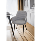 Scaun de design KOMOTINI, gri deschis/negru, 55.5x58.5x83.5 cm Kondela