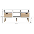 Comodă TV OSLO 75391, stejar sonoma/alb, 2 sertare, 117 cm Kondela