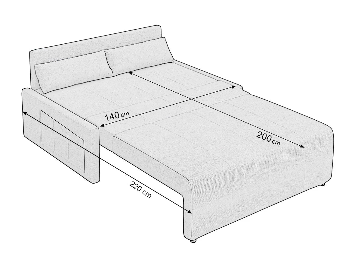 Canapea Extensibilă 2 locuri OSLO, 154x122x90 cm Prestige Home
