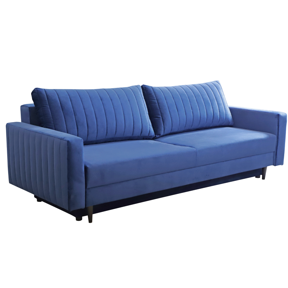 Canapea extensibilă NOVARA, albastră, 222x95x70 cm Kondela