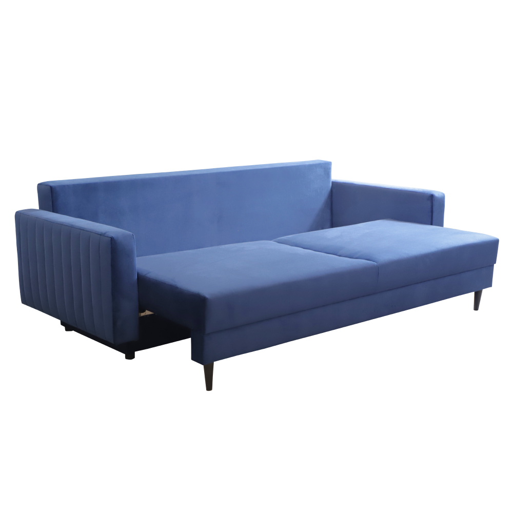 Canapea extensibilă NOVARA, albastră, 222x95x70 cm Kondela