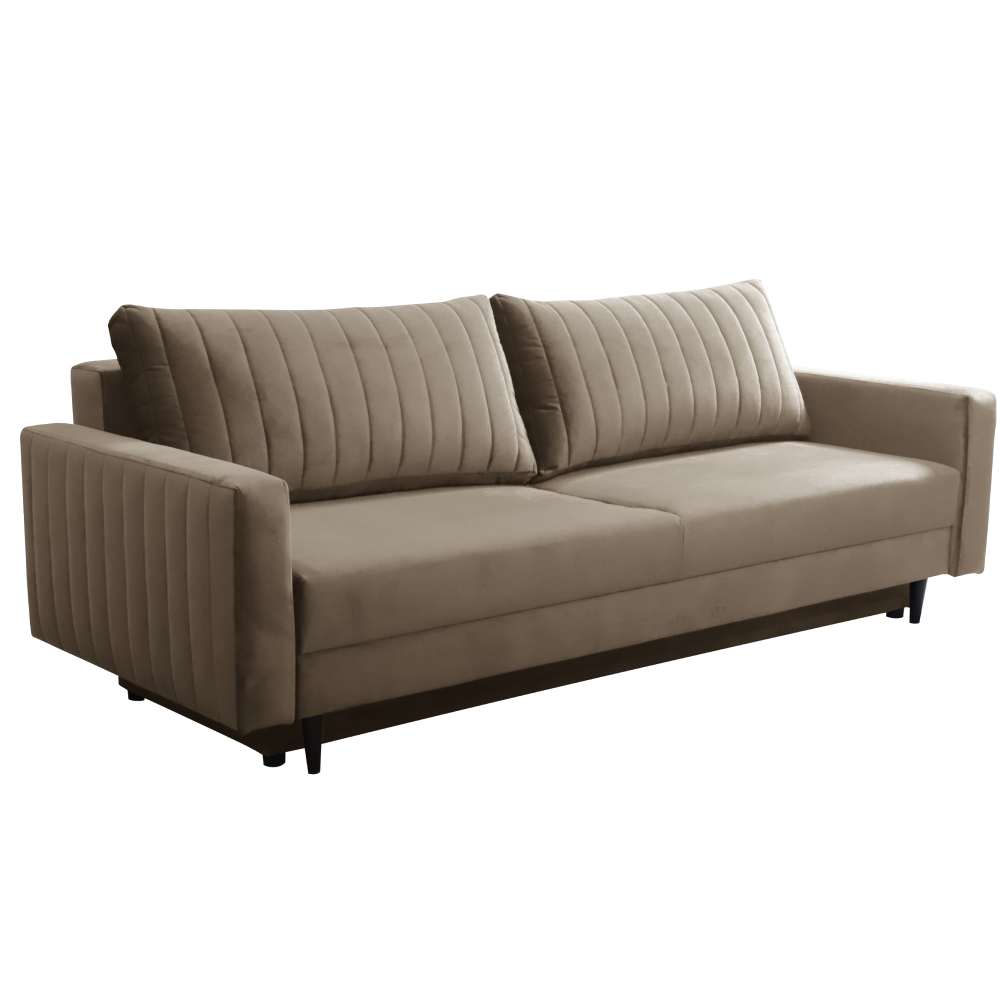 Canapea extensibilă NOVARA, gri-bej Taupe, 222x95x70 cm Kondela