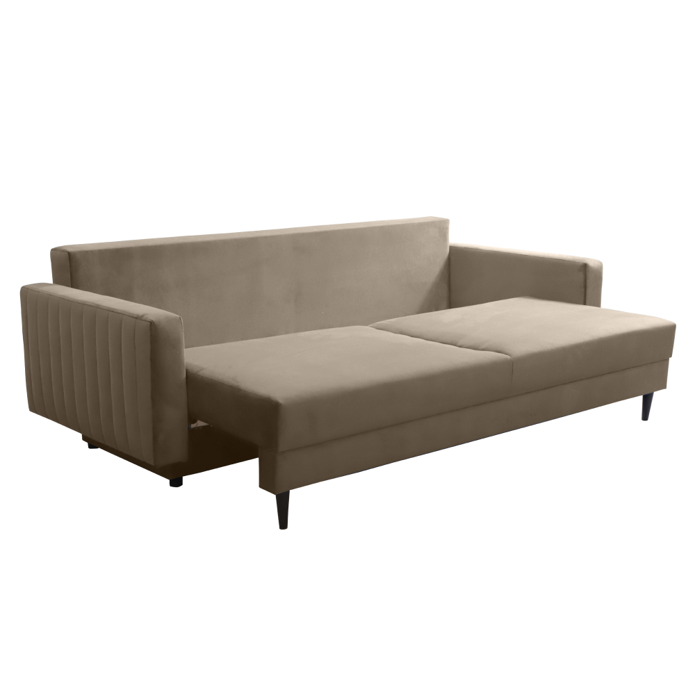 Canapea extensibilă NOVARA, gri-bej Taupe, 222x95x70 cm Kondela