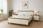 Pat Bavaria Lemn Masiv, Alb/Natur 140x200 Arboteca