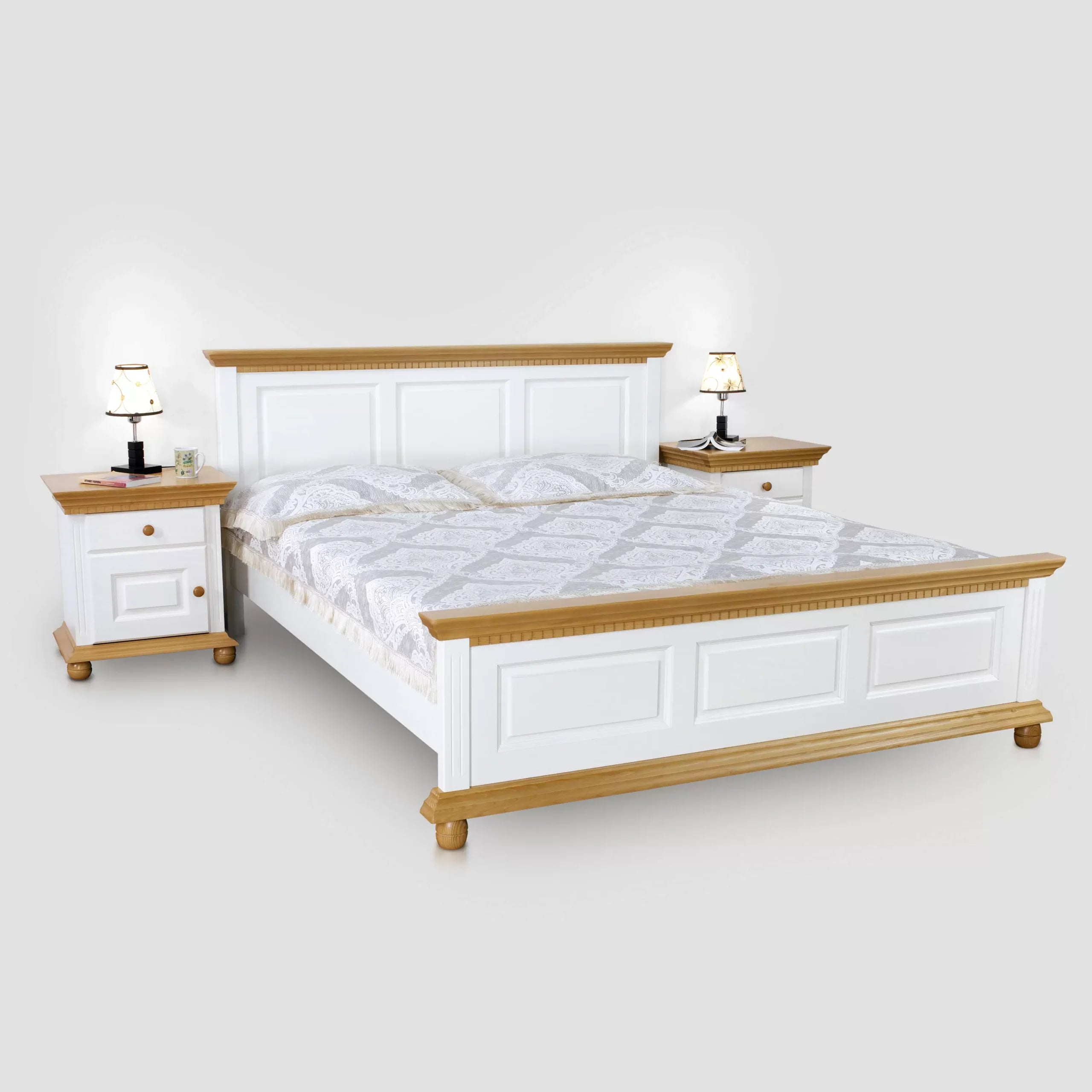 Pat Bavaria Lemn Masiv, Alb/Natur Arboteca