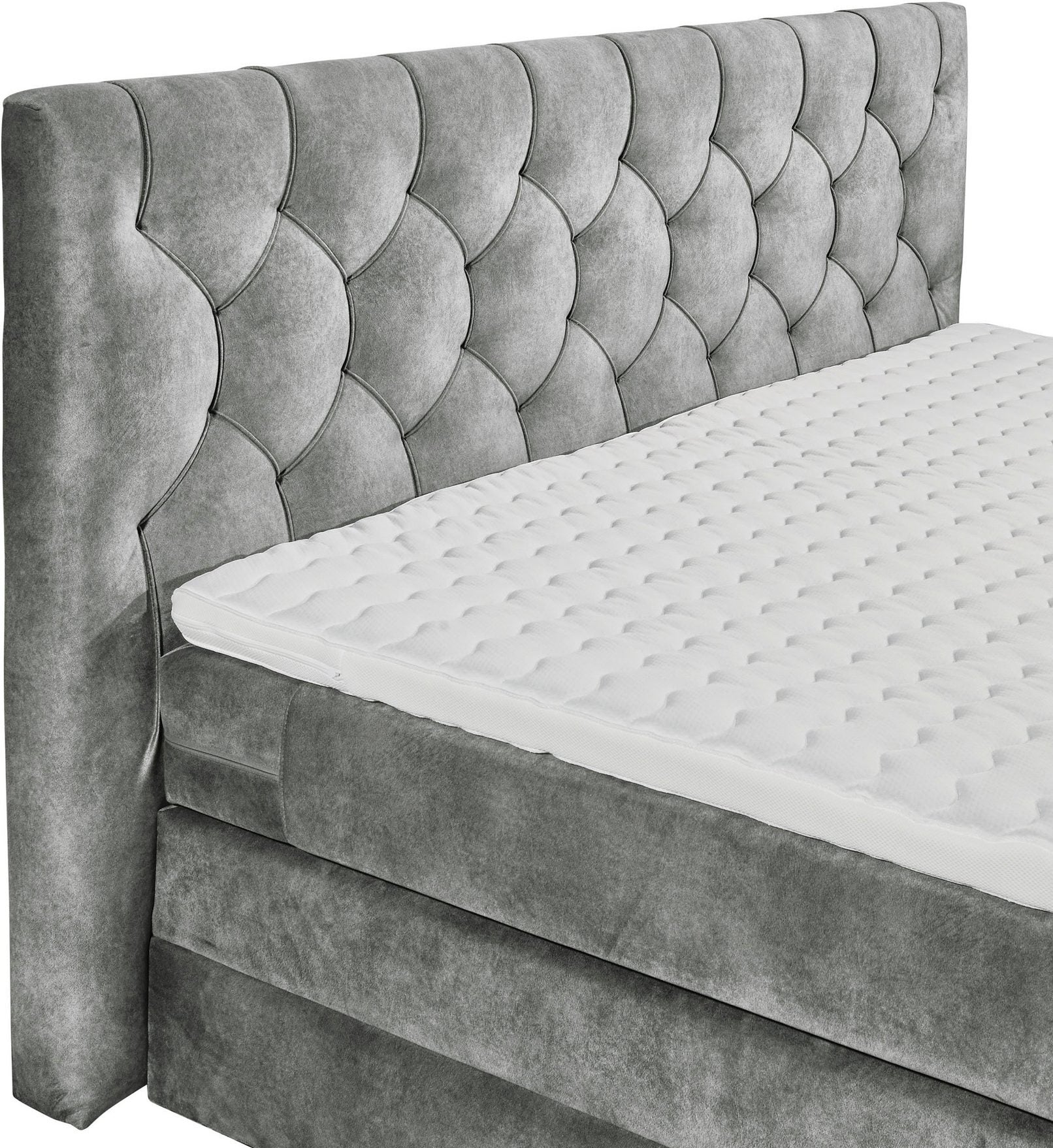 Tablie Pat Tapițată Diamond Gri 200x113 cm Arboteca