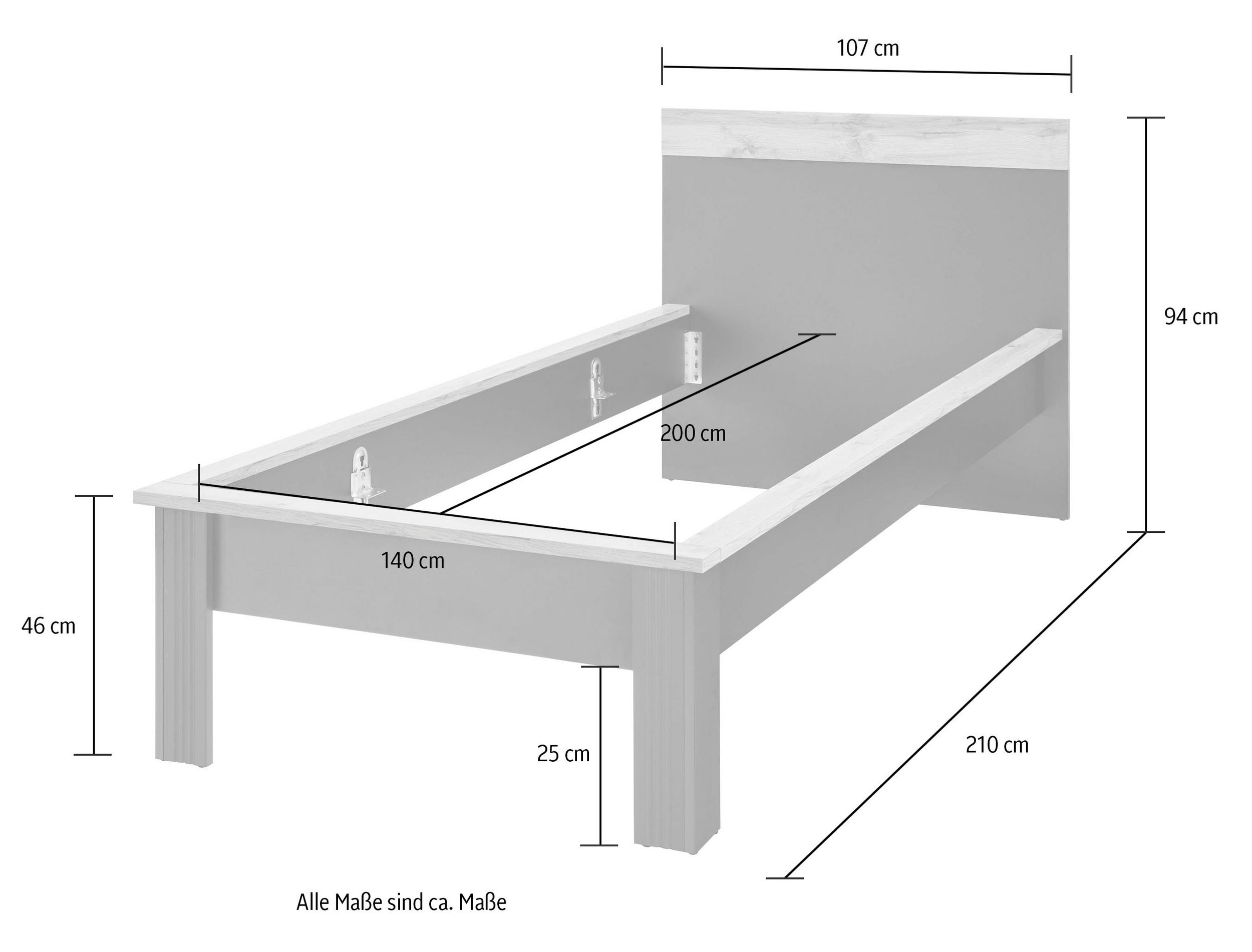 Pat cu Noptiera Westmister, 90 cm latime Arboteca