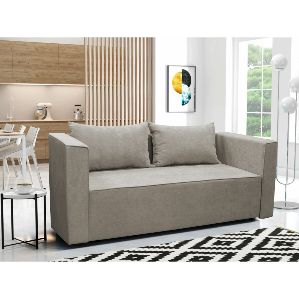 Canapea extensibilă IMOLA, bej gri Taupe, pe dreapta, 191x80x75 cm Kondela
