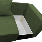 Canapea extensibilă IMOLA, verde, pe dreapta, 191x80x75 cm Kondela