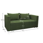 Canapea extensibilă IMOLA, verde, pe dreapta, 191x80x75 cm Kondela