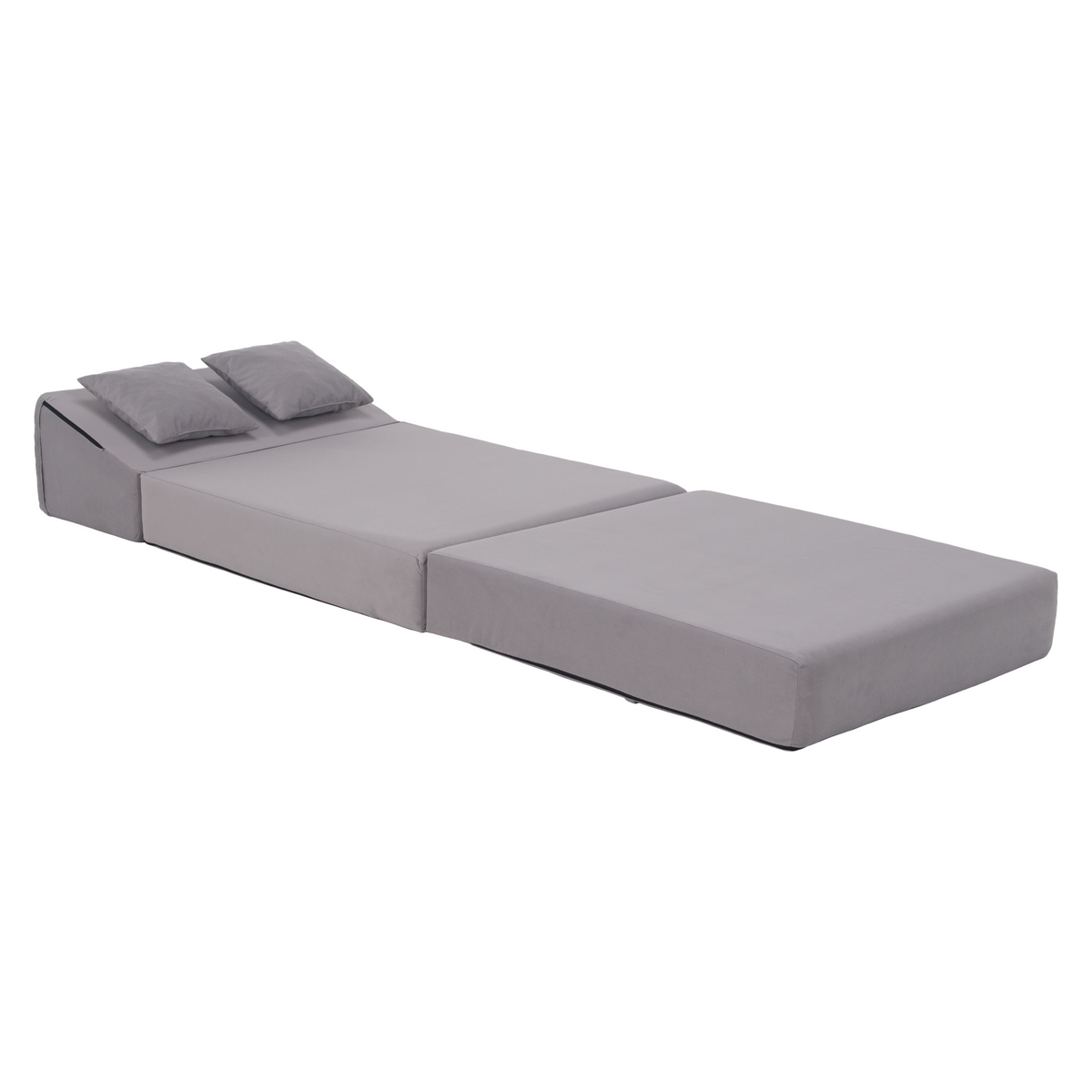 Saltea pliabilă/fotoliu extensibil, 2 in 1, gri deschis, PELOS Kondela