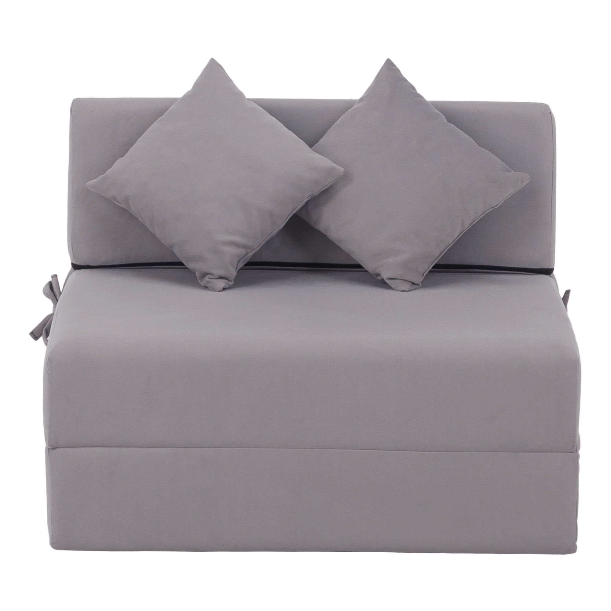 Saltea pliabilă/fotoliu extensibil SITIA, 2 in 1, gri deschis, 70x82x53 cm Kondela