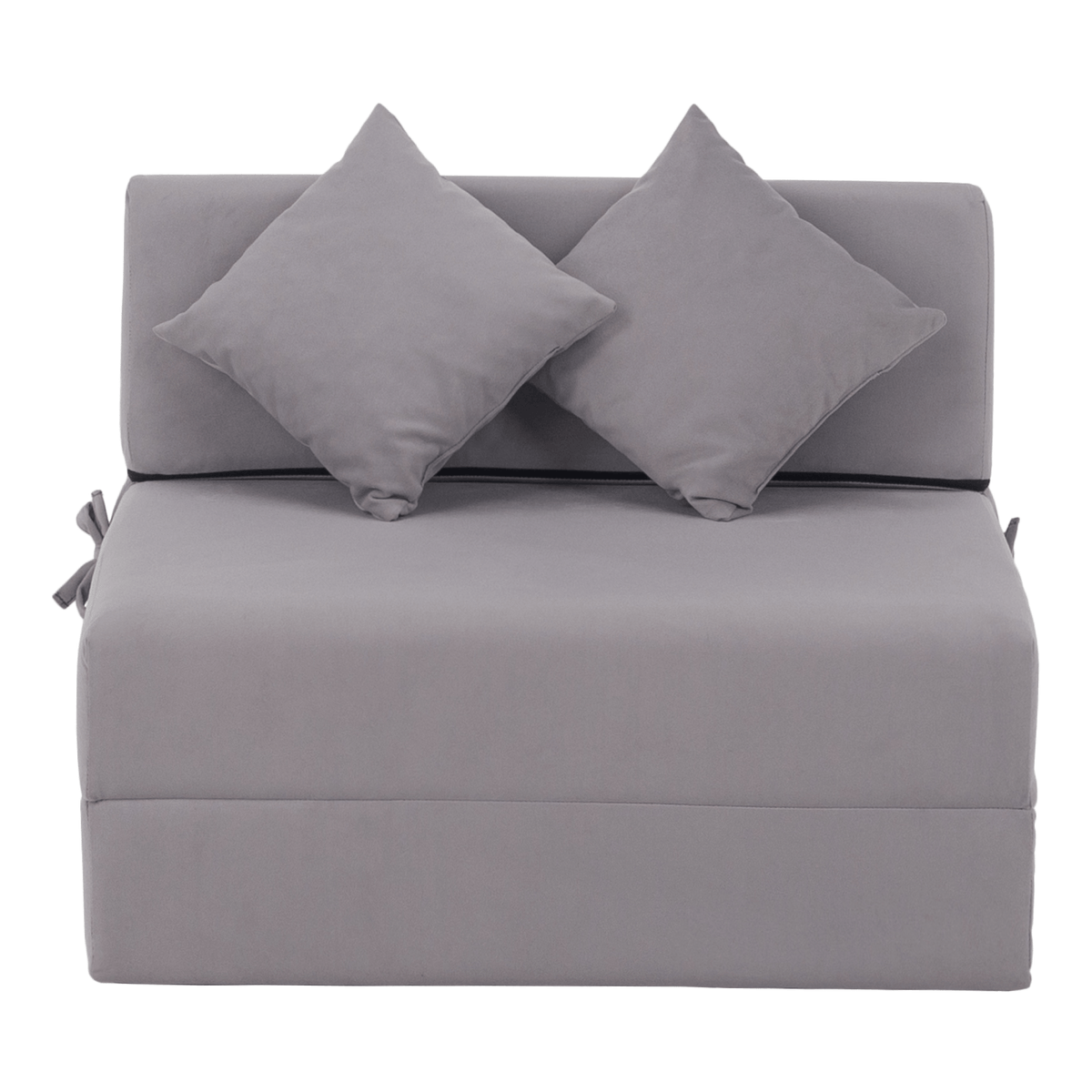 Saltea pliabilă/fotoliu extensibil, 2 in 1, gri deschis, PELOS Kondela
