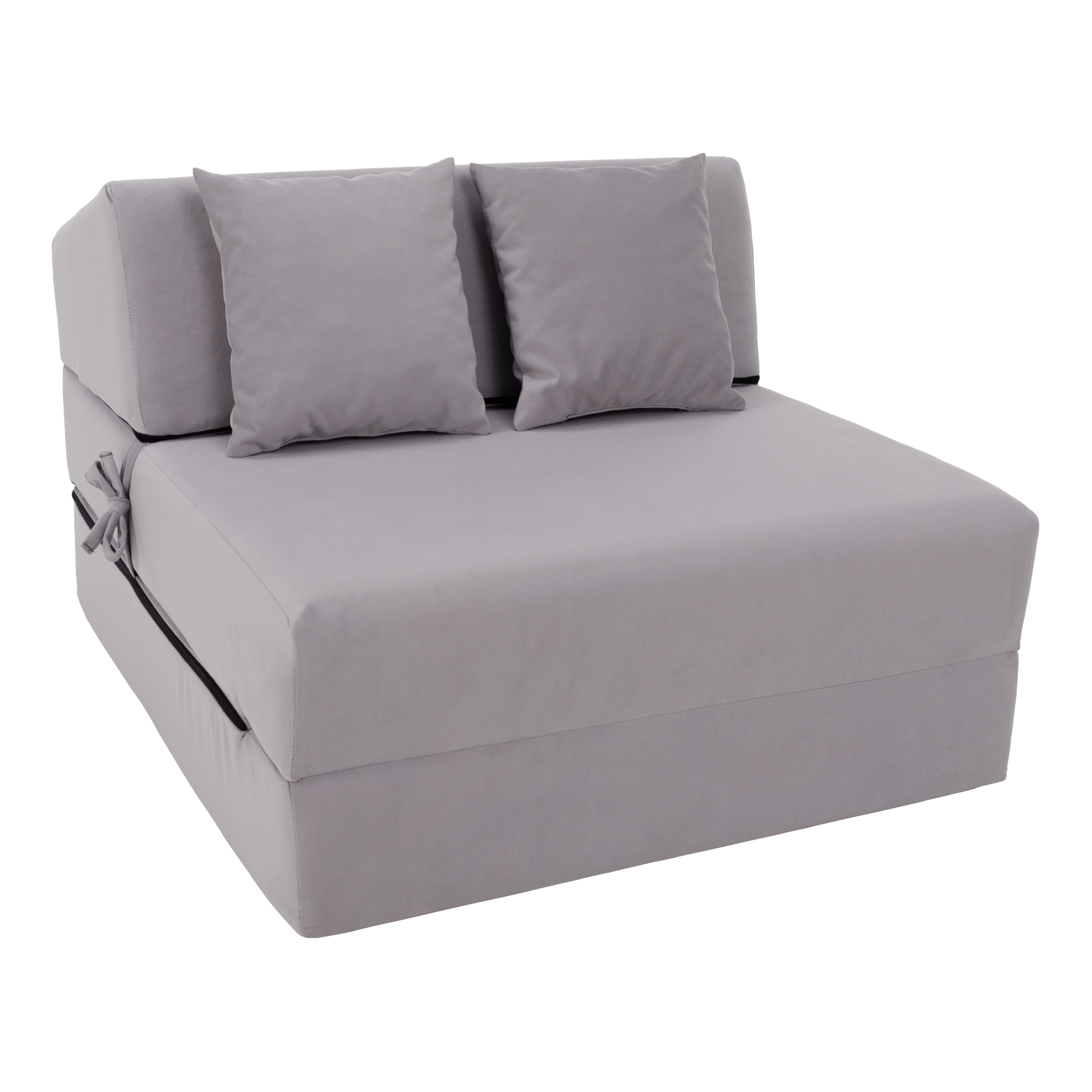 Saltea pliabilă/fotoliu extensibil SITIA, 2 in 1, gri deschis, 70x82x53 cm Kondela