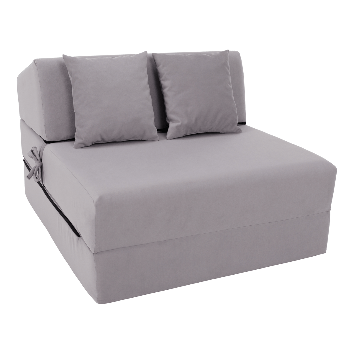 Saltea pliabilă/fotoliu extensibil, 2 in 1, gri deschis, PELOS Kondela