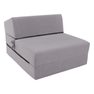 Saltea pliabilă/fotoliu extensibil, 2 in 1, gri deschis, PELOS Kondela
