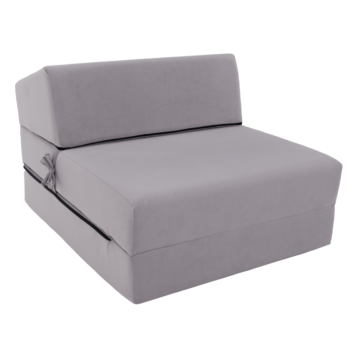 Saltea pliabilă/fotoliu extensibil, 2 in 1, gri deschis, PELOS Kondela
