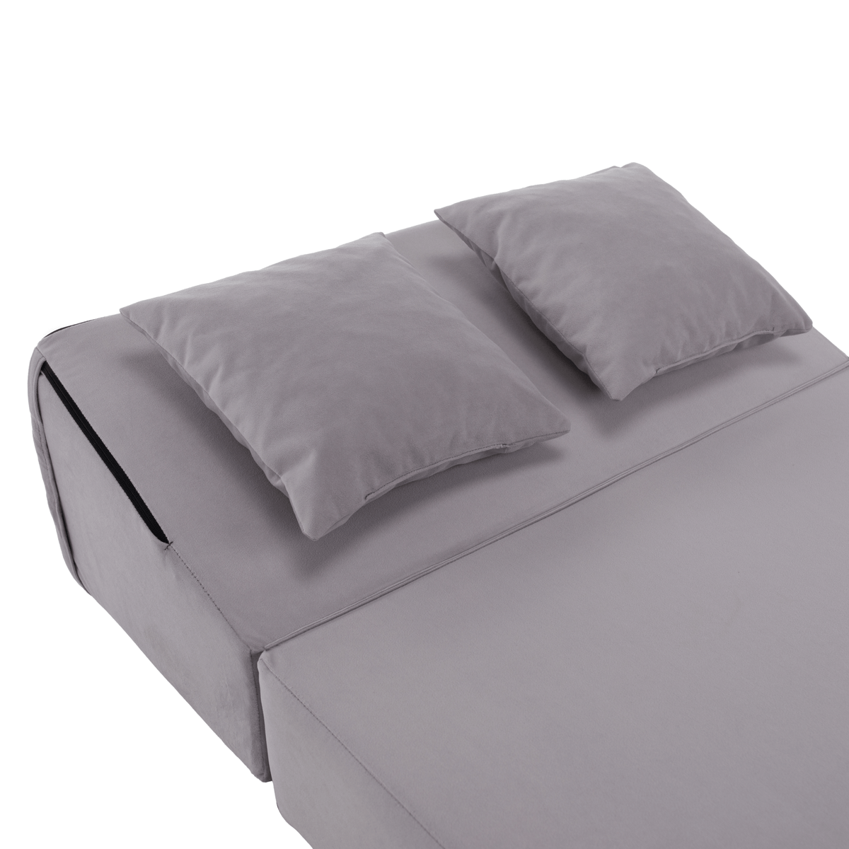 Saltea pliabilă/fotoliu extensibil, 2 in 1, gri deschis, PELOS Kondela