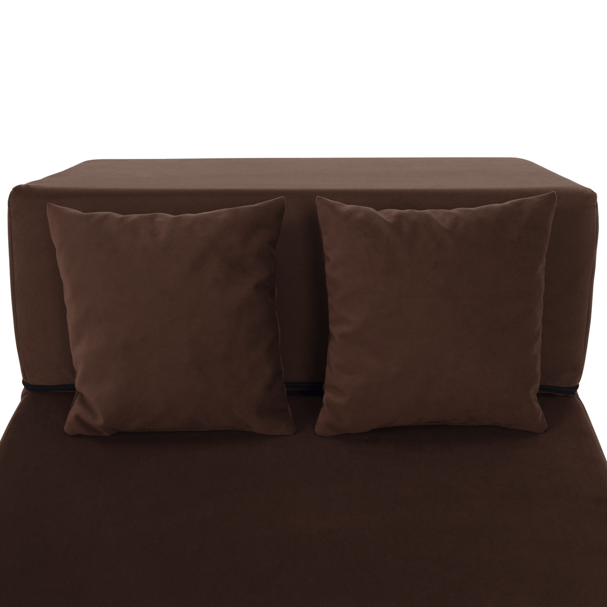 Saltea pliabilă/fotoliu extensibil, 2 in 1, maro, PELOS Kondela