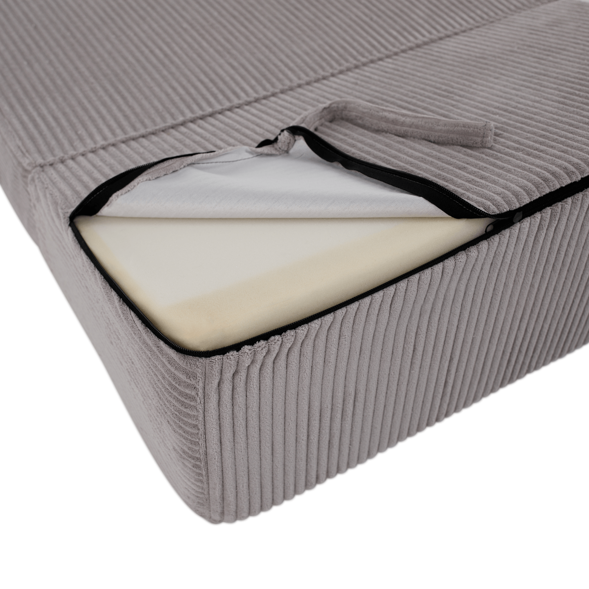 Saltea pliabilă/fotoliu extensibil TERAMO, 2în1, gri, 90x82x55 cm Kondela