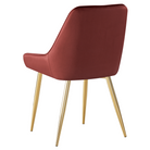 Scaun de dining NOCERA, bordó țesătură Velvet/gold crom-auriu, 56x62x89 cm Kondela