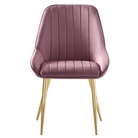 Scaun de dining NOCERA, roz țesătură Velvet/gold crom-auriu, 56x62x89 cm Kondela
