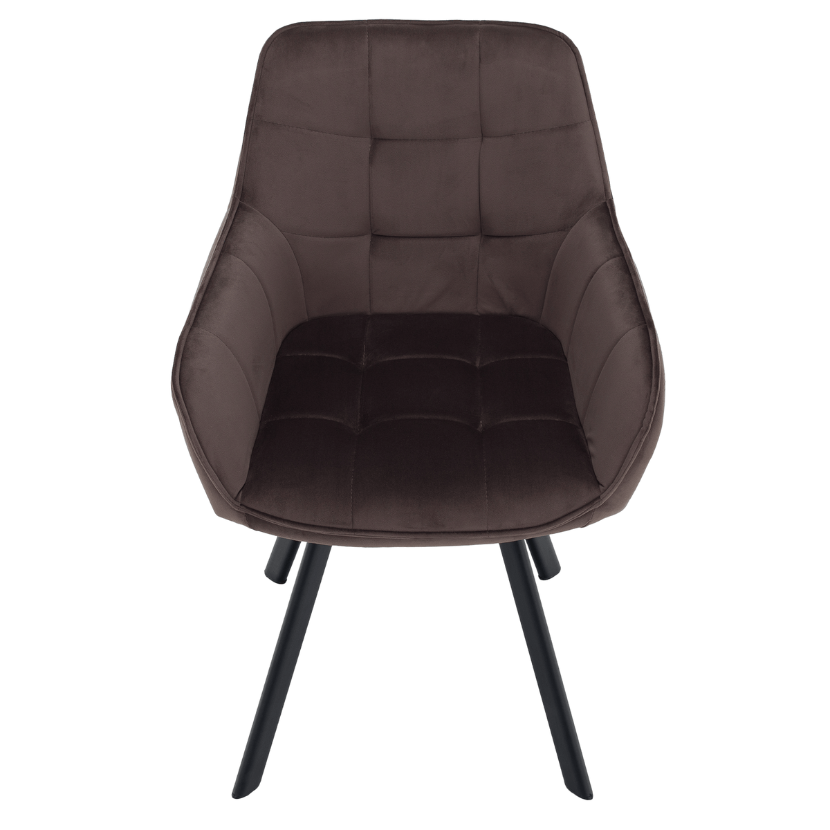 Scaun de design LECTOURE, gri-maronie Velvet/negru, 58.5x62x84.5 cm Kondela