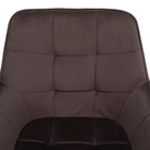 Scaun de design LECTOURE, gri-maronie Velvet/negru, 58.5x62x84.5 cm Kondela