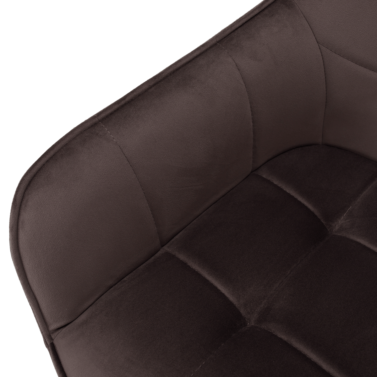 Scaun de design LECTOURE, gri-maronie Velvet/negru, 58.5x62x84.5 cm Kondela