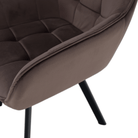 Scaun de design LECTOURE, gri-maronie Velvet/negru, 58.5x62x84.5 cm Kondela