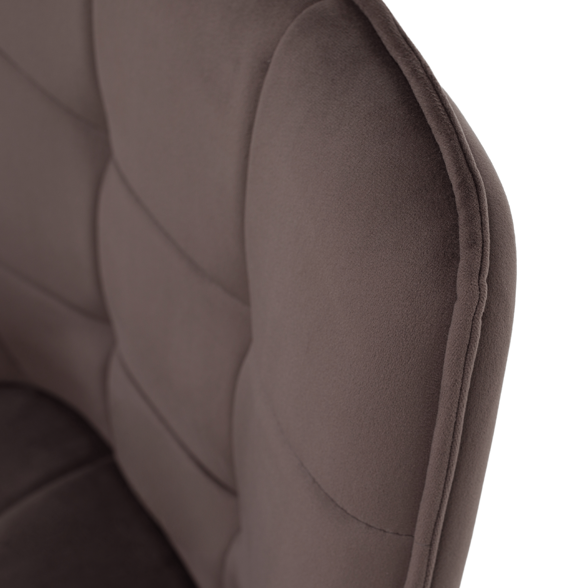 Scaun de design LECTOURE, gri-maronie Velvet/negru, 58.5x62x84.5 cm Kondela