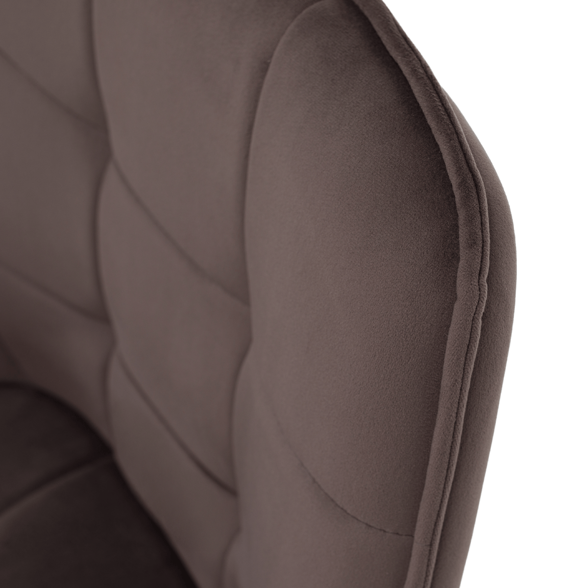 Scaun de design LECTOURE, gri-maronie Velvet/negru, 58.5x62x84.5 cm Kondela