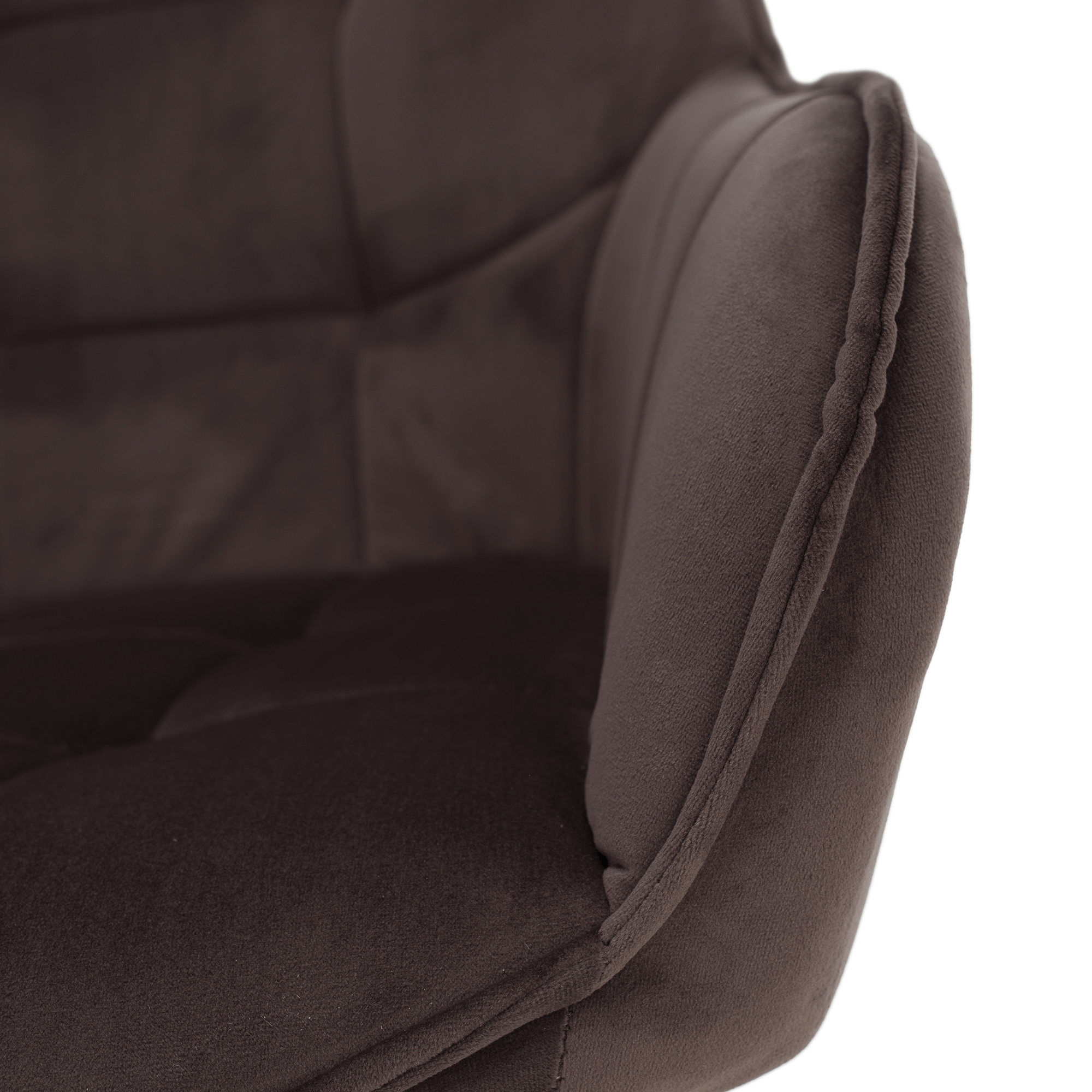 Scaun de design LECTOURE, gri-maronie Velvet/negru, 58.5x62x84.5 cm Kondela