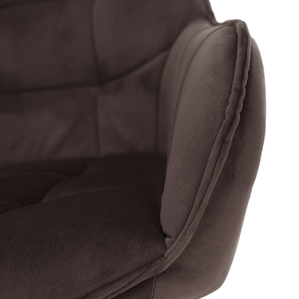 Scaun de design LECTOURE, gri-maronie Velvet/negru, 58.5x62x84.5 cm Kondela