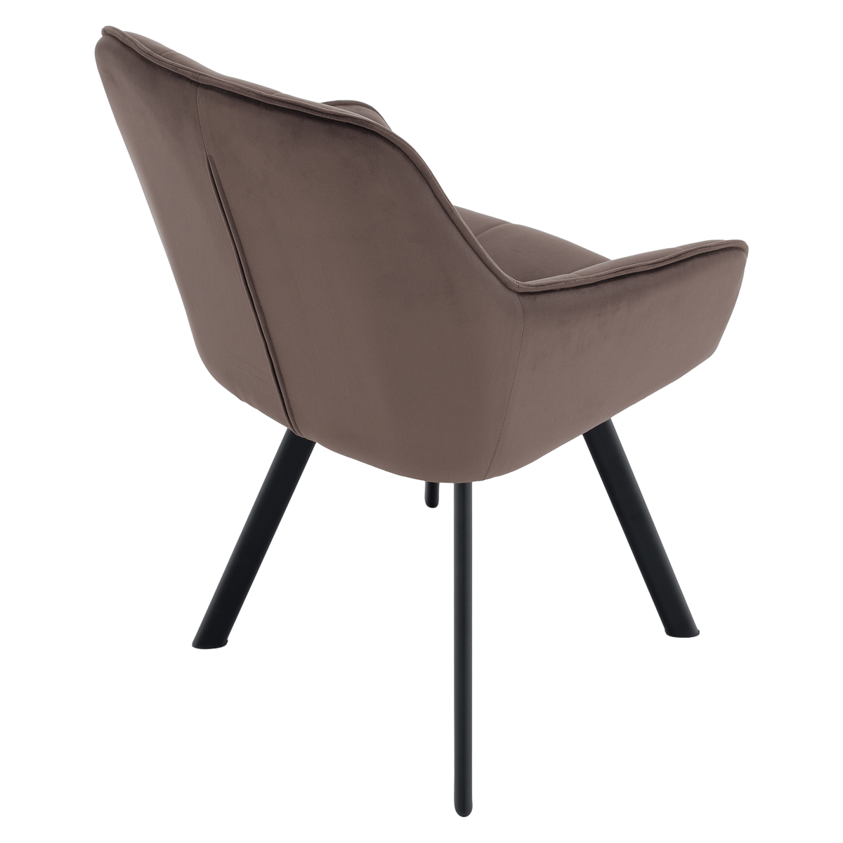 Scaun de design LECTOURE, gri-maronie Velvet/negru, 58.5x62x84.5 cm Kondela