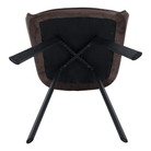 Scaun de design LECTOURE, gri-maronie Velvet/negru, 58.5x62x84.5 cm Kondela